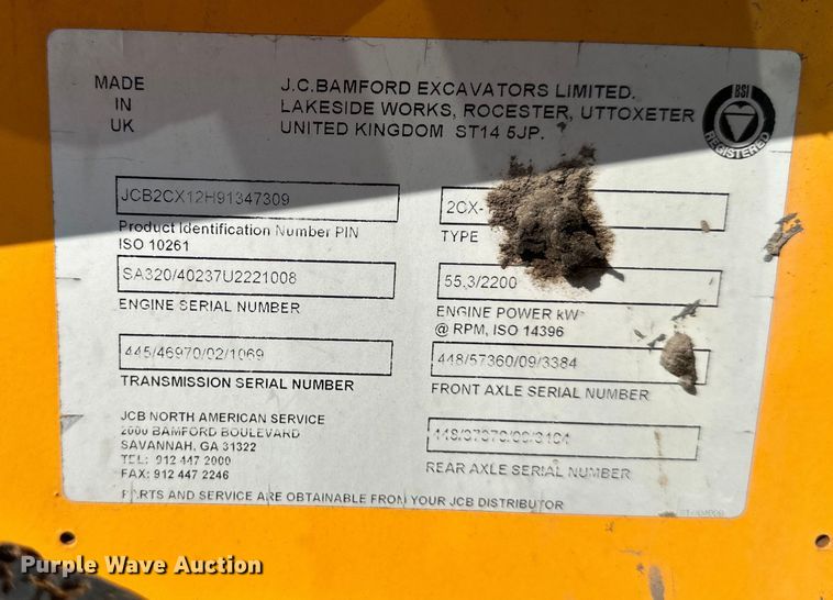 image for item NL9385 2009 JCB 2CX backhoe