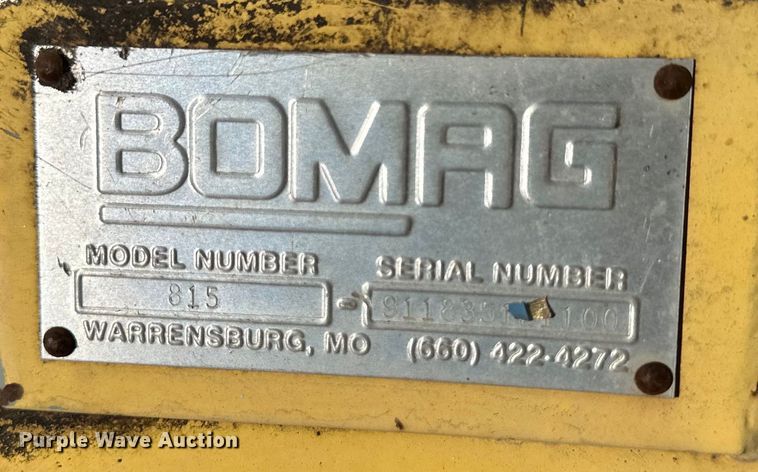 image for item NT9004 2007 Bomag 815-2 paver