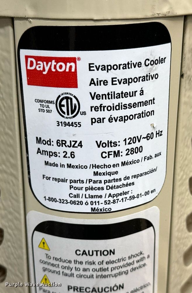 image for item NU9388 (2) evaporative coolers