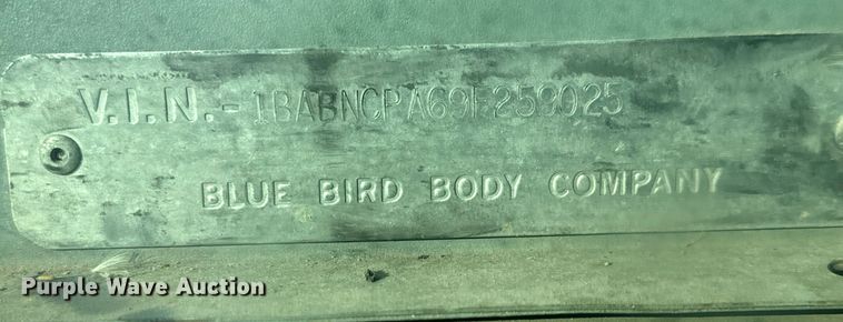 image for item NU9433 2009 Blue Bird school bus