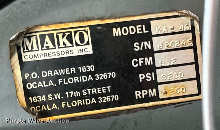 image for item NU9435 Mako KA1 4G SCBA air compressor