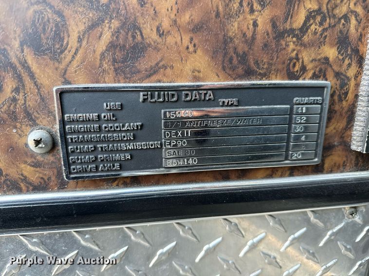 image for item NU9436 1993 Spartan  GA40M-2142 pumper fire truck