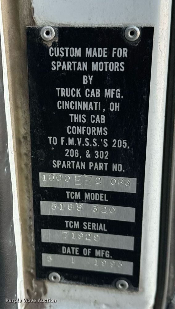 image for item NU9436 1993 Spartan  GA40M-2142 pumper fire truck