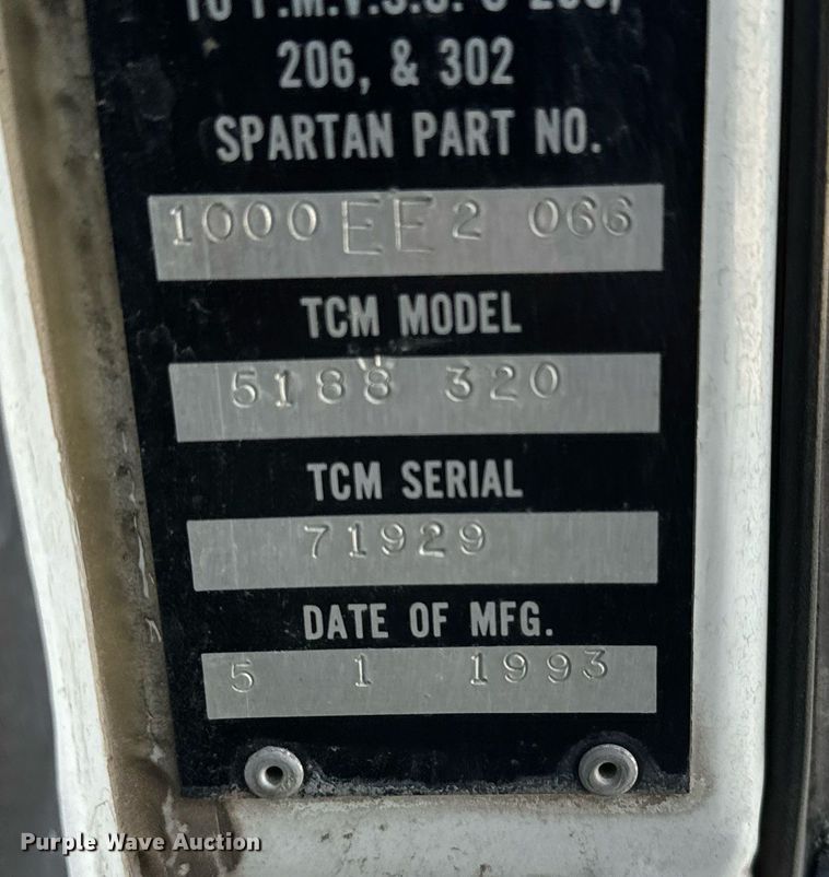 image for item NU9436 1993 Spartan  GA40M-2142 pumper fire truck