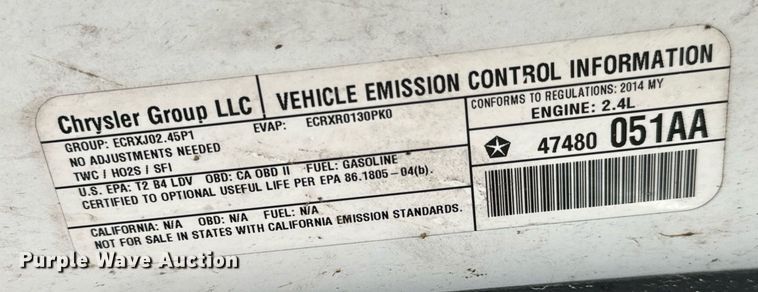 image for item NU9441 2014 Chrysler  200 