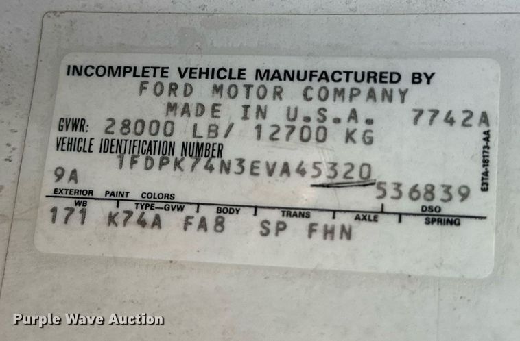 image for item NU9455 1984 Ford F700 bucket truck