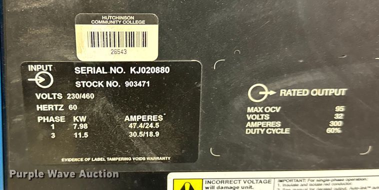 image for item NU9480 Miller XMT 304 CC/CV welder