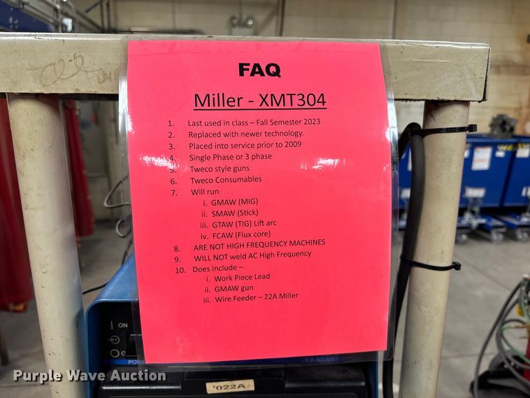 image for item NU9482 Miller  XMT 304 CC/CV welder