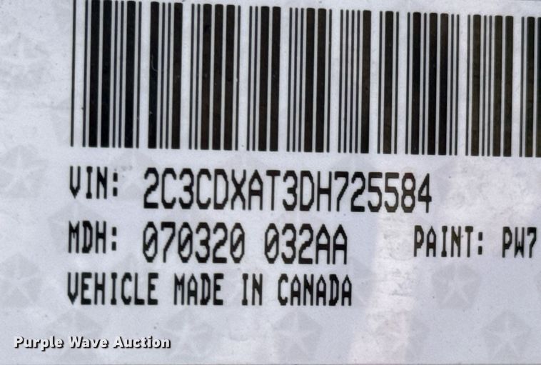 image for item OJ9486 2013 Dodge  Charger Police 