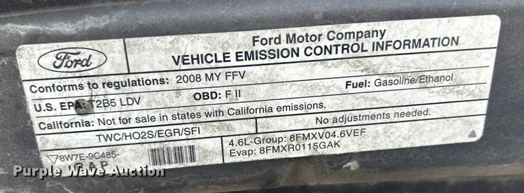 image for item OK9749 2008 Ford Crown Victoria Police Interceptor 