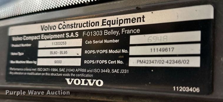 image for item OM9860 2007 Volvo  BL70 backhoe