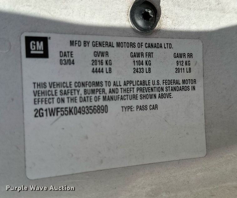 image for item OM9868 2004 Chevrolet  Impala  