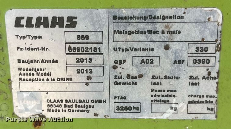 image for item DG4256 2013 Claas 750 Orbis rotary forage head