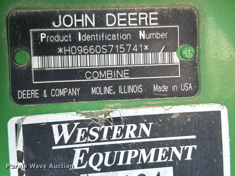 image for item DK6782 2006 John Deere 9660 STS combine