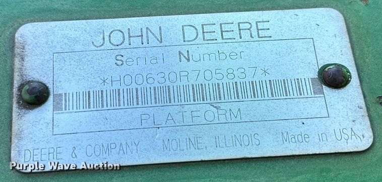 image for item DK6783 John Deere  630R rigid head