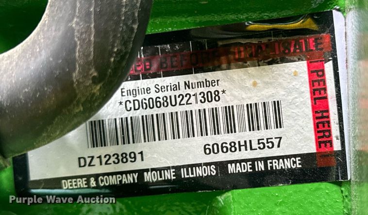 image for item DO2217 2022 John Deere 6R195 MFWD tractor