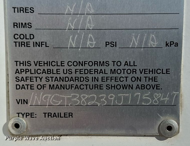 image for item DQ6730 2009 Neville Built grain trailer