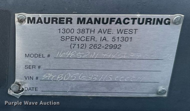 image for item DQ6741 Maurer M48-HD header trailer