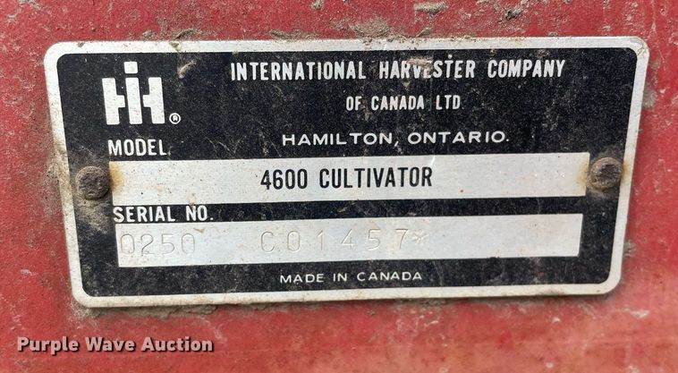 image for item DS5454 International Harvester 4600 field cultivator