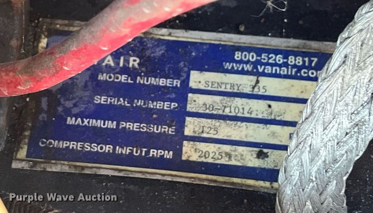 image for item EI0675 Vanair Sentry-335 air compressor