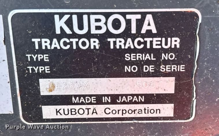 image for item EJ0260 Kubota M126GX MFWD tractor