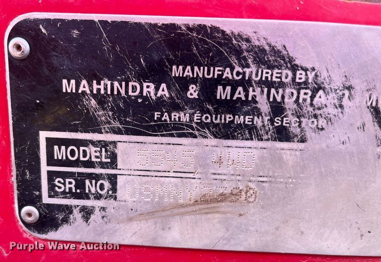 image for item JS9988 Mahindra  5545 MFWD tractor