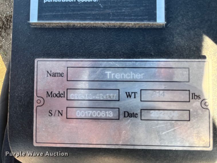 image for item JS9993 Skid steer trencher