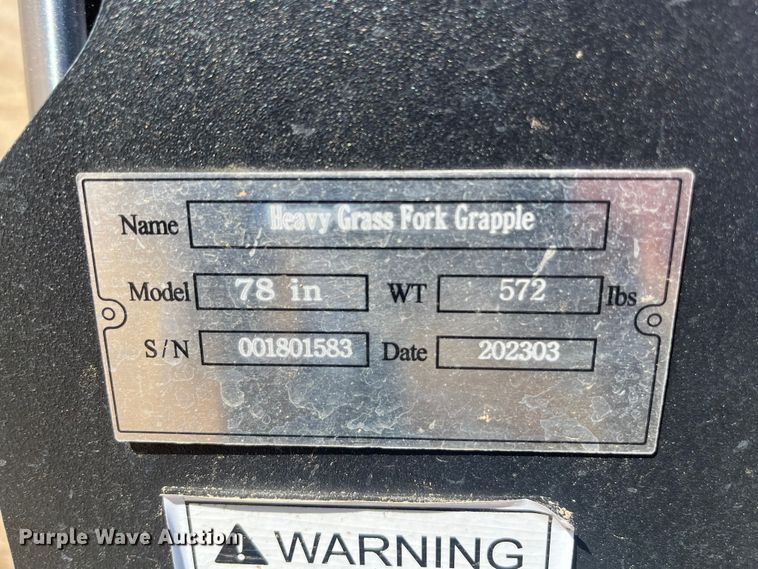 image for item JS9994 Skid steer grapple bucket