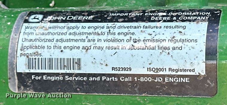 image for item NJ9349 2017 John Deere R4038 sprayer