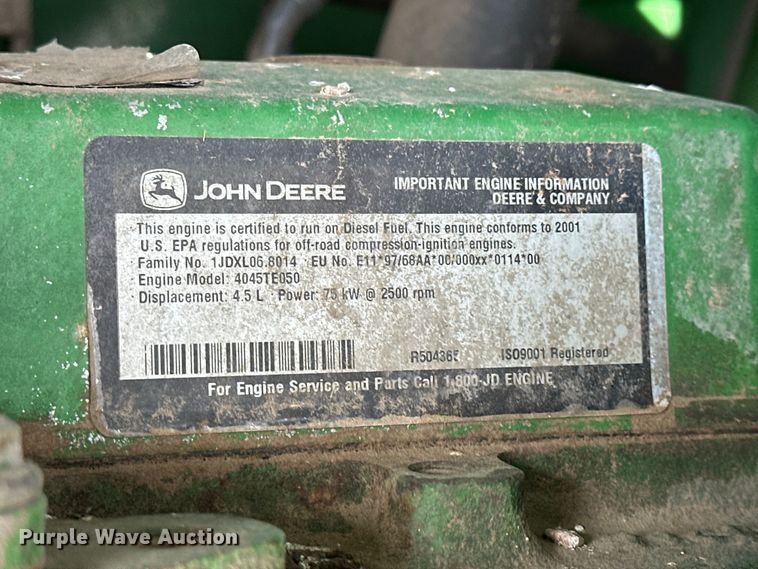 image for item NJ9391 2001 John Deere 4890 SP swather / windrower