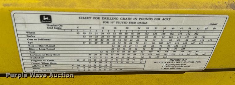 image for item NU9465 John Deere 9300 hoe grain drill