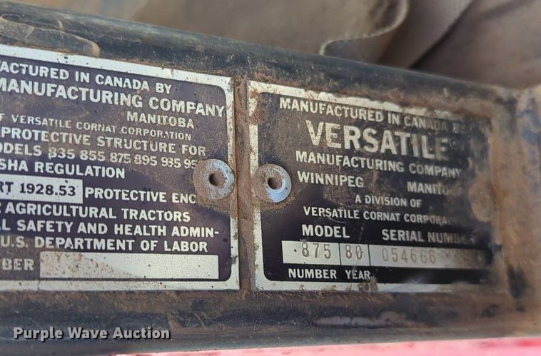 image for item NZ9308 1980 Versatile 875 4WD tractor