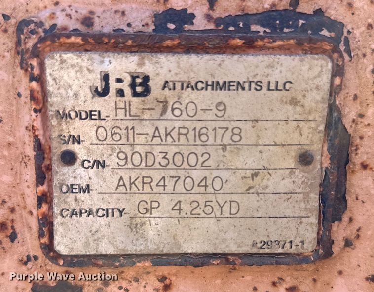 image for item OA9634 2012 Hyundai HL760-9 wheel loader