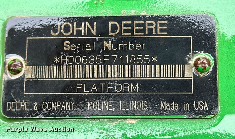 image for item OA9653 2005 John Deere 635F Hydraflex flex head