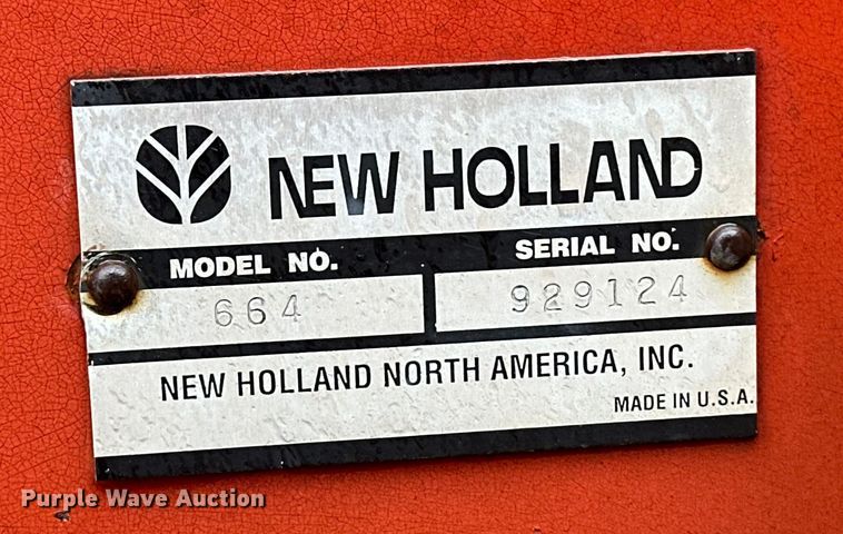 image for item OA9660 1996 New Holland 664 round baler