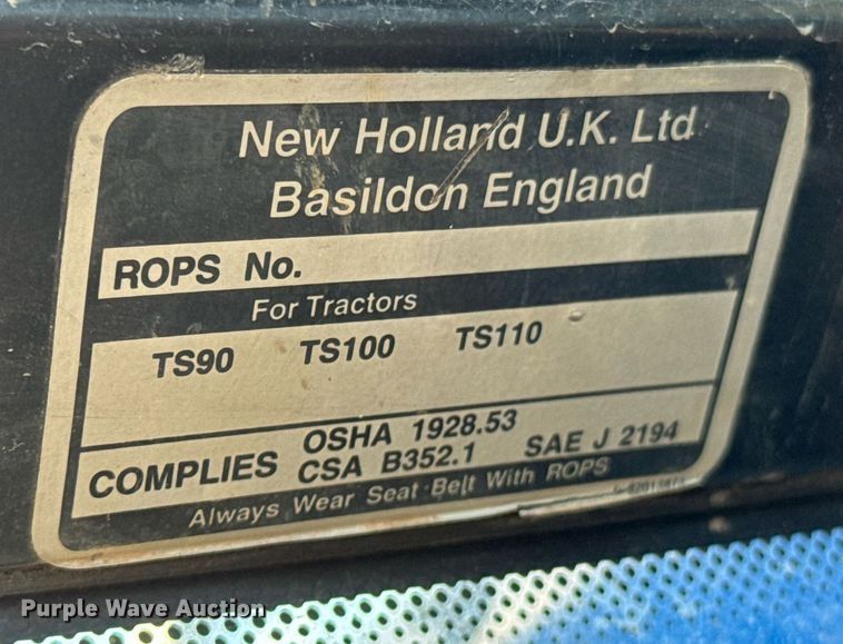 image for item OJ9572 2002 Ford New Holland TS110 tractor