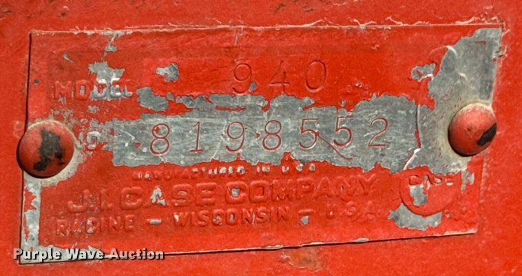 image for item OJ9574 1962 J.I. Case 940 tractor