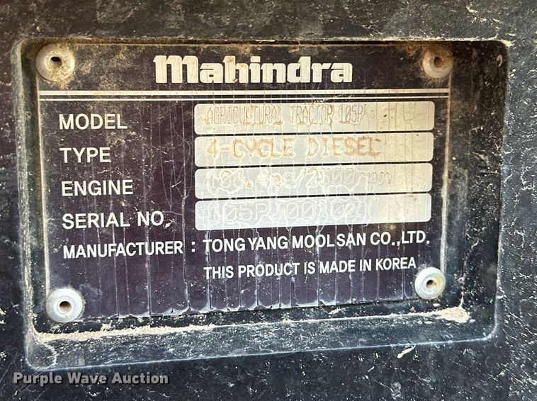 image for item OM9866 Mahindra  MForce 105P MFWD tractor