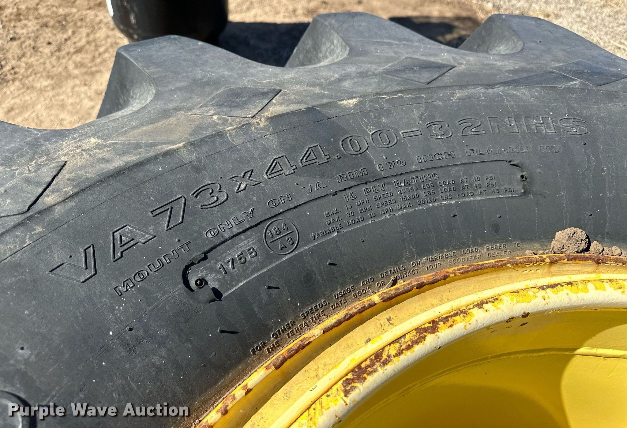 (2) 73x44.0032 tires and wheels in Sublette, KS Item OA9579 for sale