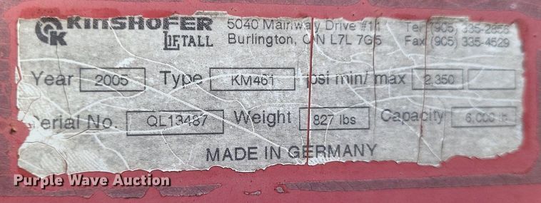 image for item DO4834 2005 HIAB HIPRO 255K-3 loader crane