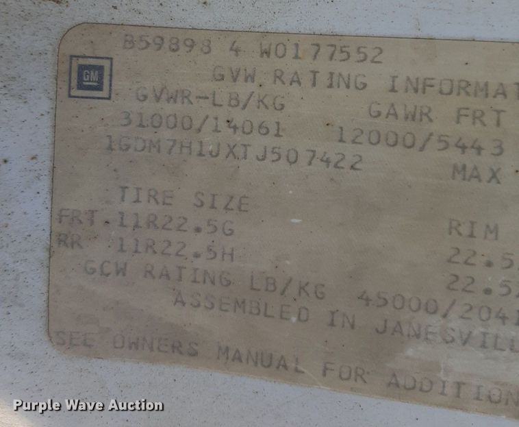 image for item DP2628 1996 GMC TopKick forestry bucket truck