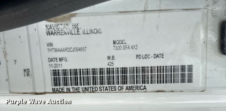 image for item DW2968 2012 International 7300 sewer jetter truck