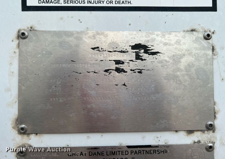 image for item KW9135 2012 Great Dane PSE-1314-22053 dry van trailer