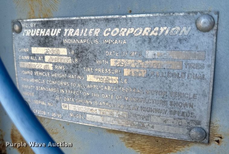 image for item NI9681 1996 Fruehauf  FBB-9-1.5-NF1 28W dry van trailer