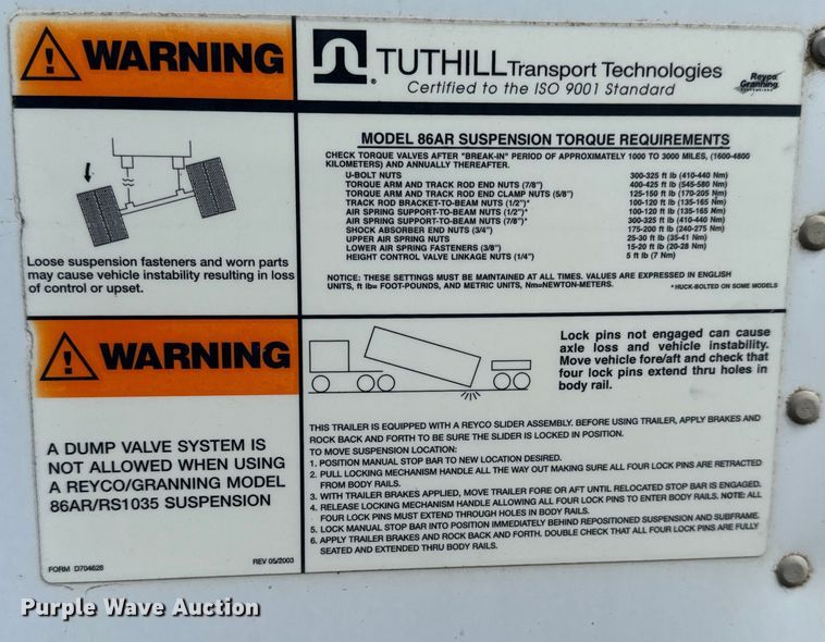 image for item NI9683 2006 Lufkin TFV-CL-110 dry van trailer