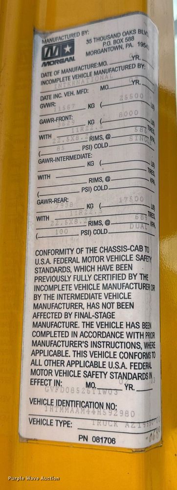 image for item NM9274 2006 International 4300 box truck