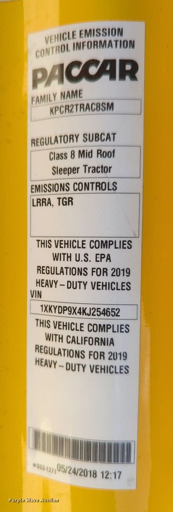 image for item NZ9275 2019 Kenworth T680 semi truck