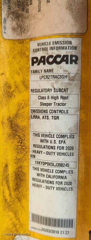 image for item NZ9277 2020 Kenworth T680 semi truck