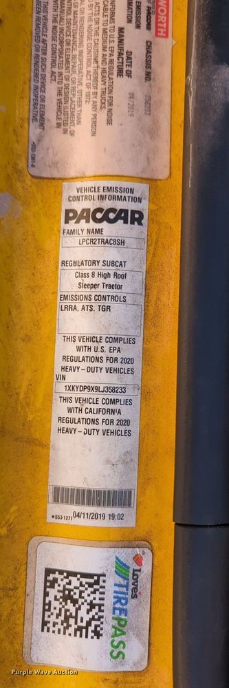 image for item NZ9279 2020 Kenworth T680 semi truck