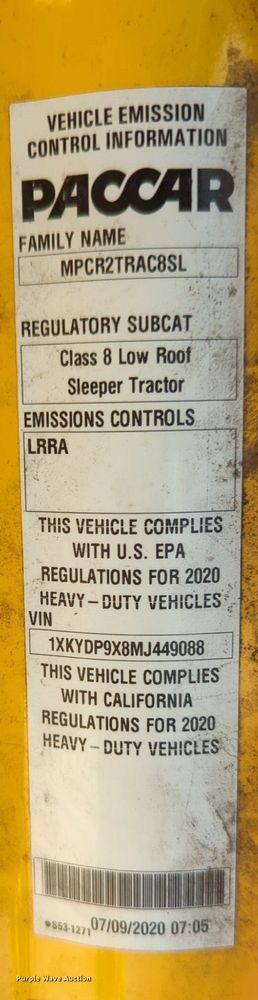 image for item NZ9287 2021 Kenworth  T680 semi truck